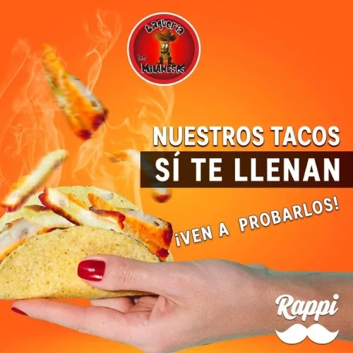 Nuestros tacos sí te llenan. Pídelos en Rappi