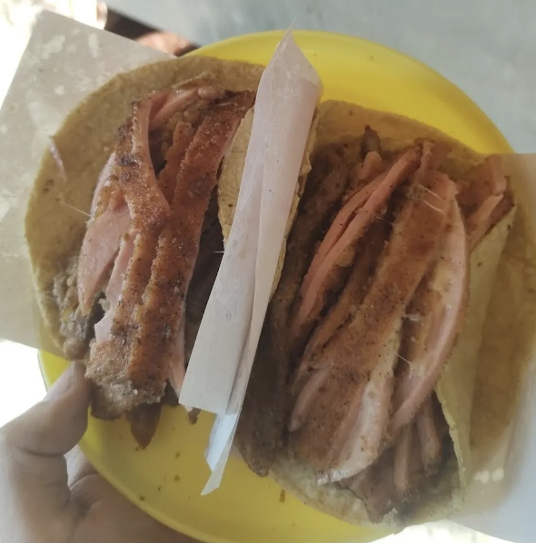 Taco de milanesa de Los Milanesos